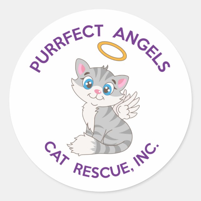 Purrfect Angels Cat Rescue stickers (Front)