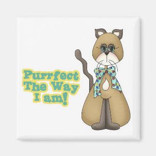 Purrfect Autism Awareness Kitty Cat Magnet