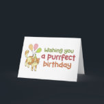 Purrfect Birthday Cute Cat Lover Funny Birthday Card<br><div class="desc">Wishing you a purrfect birthday. Funny,  humourous and sometimes sarcastic birthday cards for your family and friends. Get this fun card for your special someone. Visit our store for more cool birthday cards.</div>