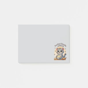 "Purrfect biscuits, coming up" Kneading Cat Post-it Notes