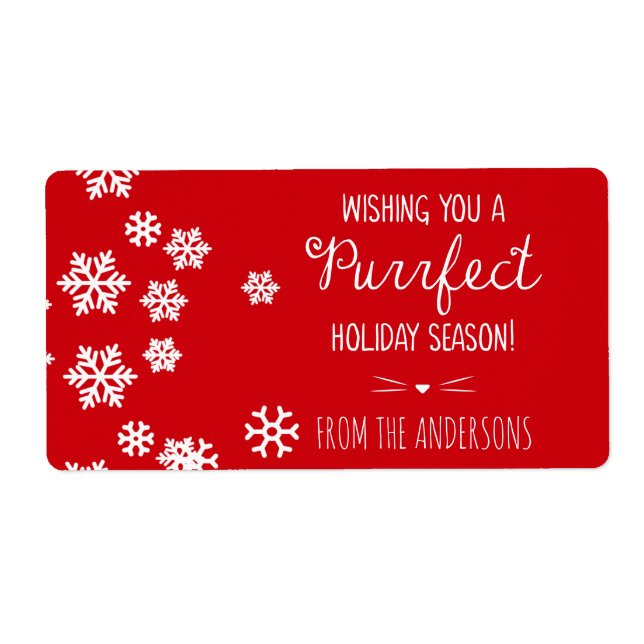 Purrfect Cat Theme Holiday Greetings (Front)