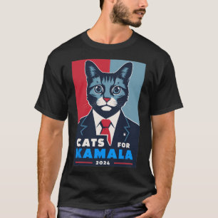 Purrfect Cats For Kamala Harris 2024 President T-Shirt
