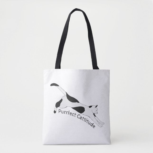 Purrfect Cattitude Tote Bag (Front)