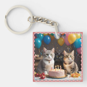 Purrfect Celebration: A Cat's Birthday Party, Keychain