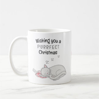Purrfect Christmas Sleeping Cat Mug