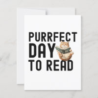 Purrfect Day To Read Cat Bookworm Quote