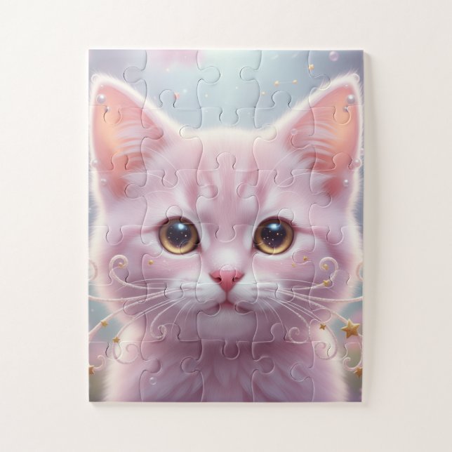 Purrfect Kitten -Cute Whimsical Jigsaw Puzzle (Vertical)