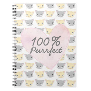 Purrfect Kitten Pattern Notebook