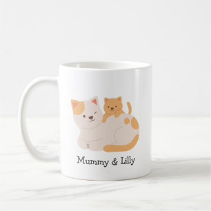 Purrfect Love – Custom Mama Cat & Kitten Coffee Mug