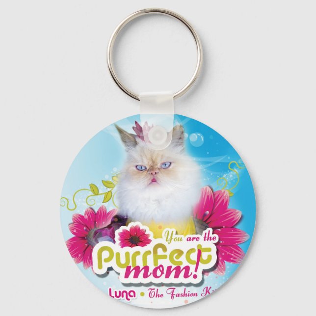 Purrfect Mom Key chain (Front)