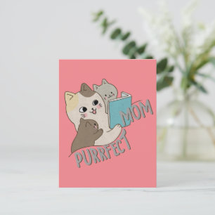 Purrfect Mom Postcard