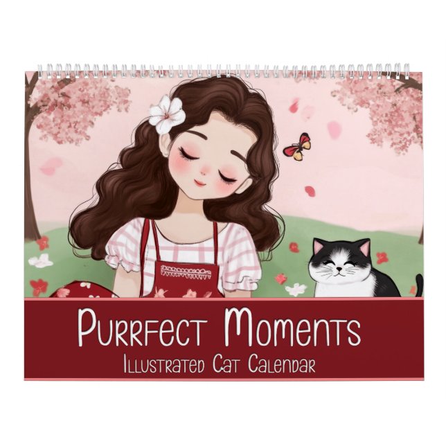 Purrfect Moments: Illustrated Cat Calendar (Cover)