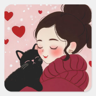 Purrfect Moments Square Sticker