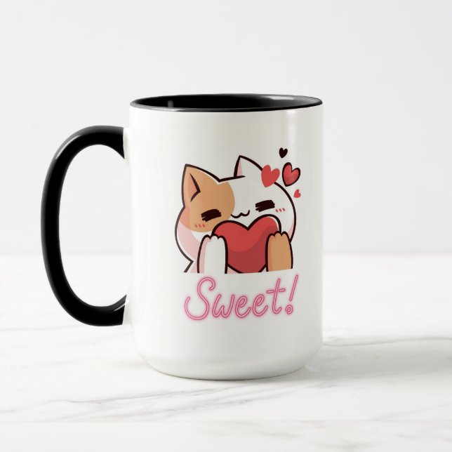 Purrfect Morning - Cute Cat Coffee Mug for Cat Lov (Gauche)