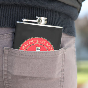 Purrfect-Slope Skiing with Santa Claws  Hip Flask
