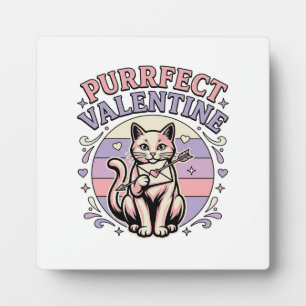 Purrfect Valentine Cat Valentine Love Vintage Vect Plaque