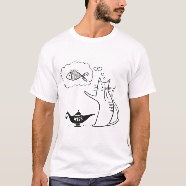 Purrfect Wish (Aladdin's Magic Lamp) T-Shirt (Front)