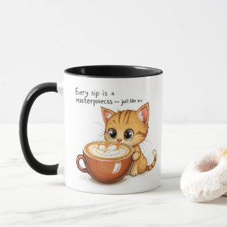 Purrfection in Every Sip - Cute Cat Latte Mug