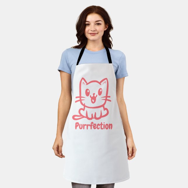 Purrfection, Very Cute Anime Cat Apron (Worn)