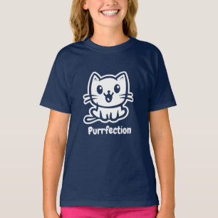 Purrfection, Very Cute Anime Cat T-Shirt