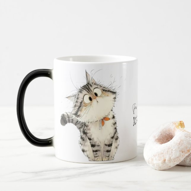 Purrfectly Adorable Cat Coffee Mug (With Donut)