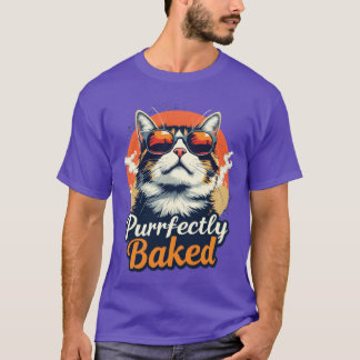 Purrfectly Baked Cat Funny Cats Saying family T-Shirt