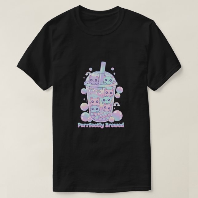 Purrfectly Brewed T-Shirt (Design Front)