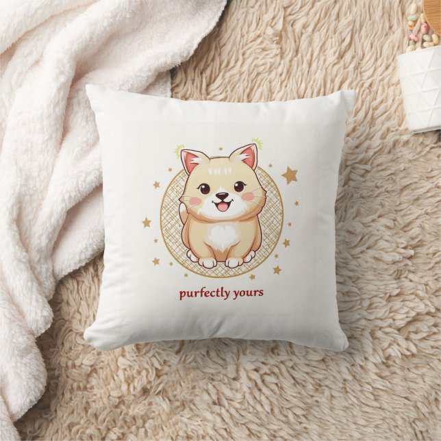 Purrfectly Cozy Accent Throw Pillow (Blanket)