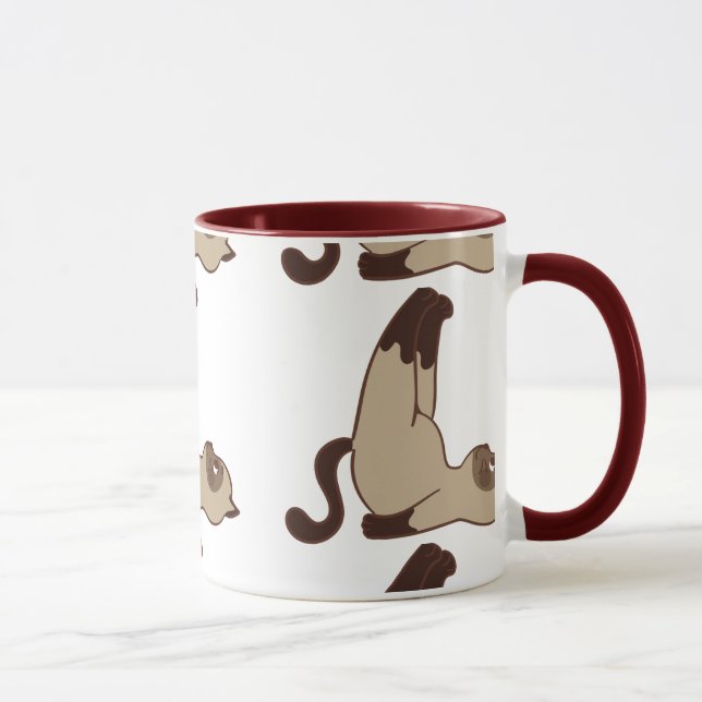 Purrfectly Cozy: Brown Cat Mug for Cat Lovers (Right)