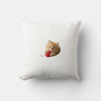 Purrfectly Cute Tee Throw Pillow