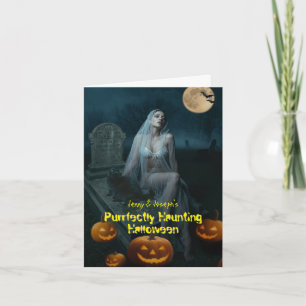 Purrfectly Haunting Halloween Folded Invitation