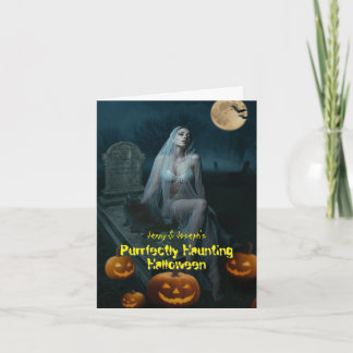 Purrfectly Haunting Halloween Folded Invitation