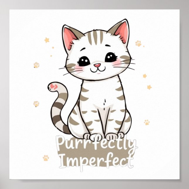 Purrfectly Imperfect Digital Download Poster (Front)
