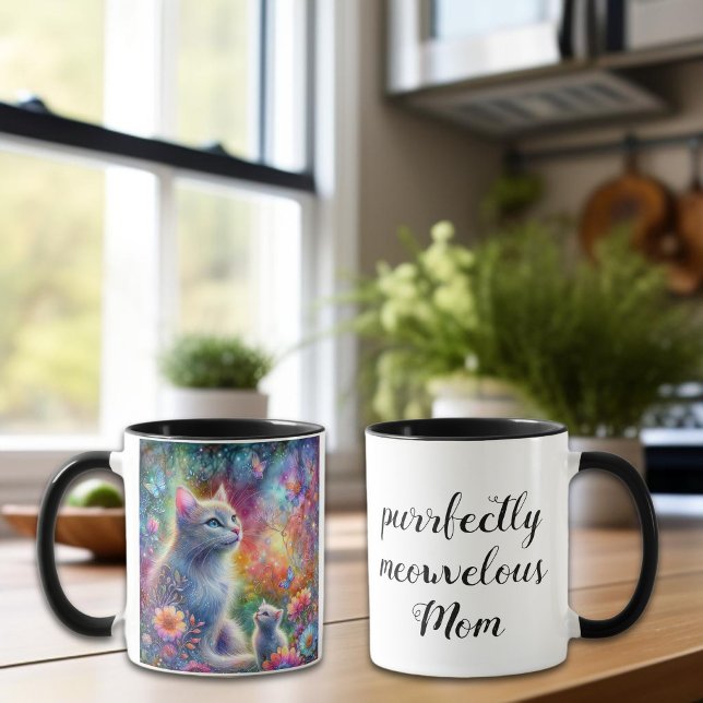Purrfectly Meowvelous Colourful Cat Mother's Day  Mug (Creator Uploaded)