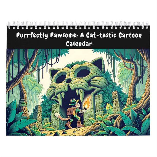 Purrfectly Pawsome: A Cat-tastic Cartoon Calendar (Cover)