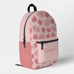 Purrfectly Pink Whimsy Printed Backpack