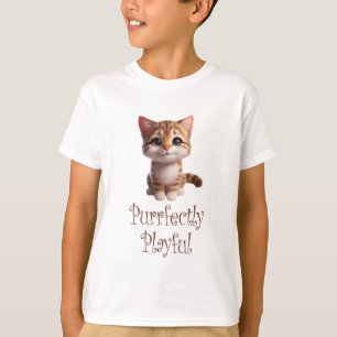 Purrfectly Playful Cute Cat T-Shirt