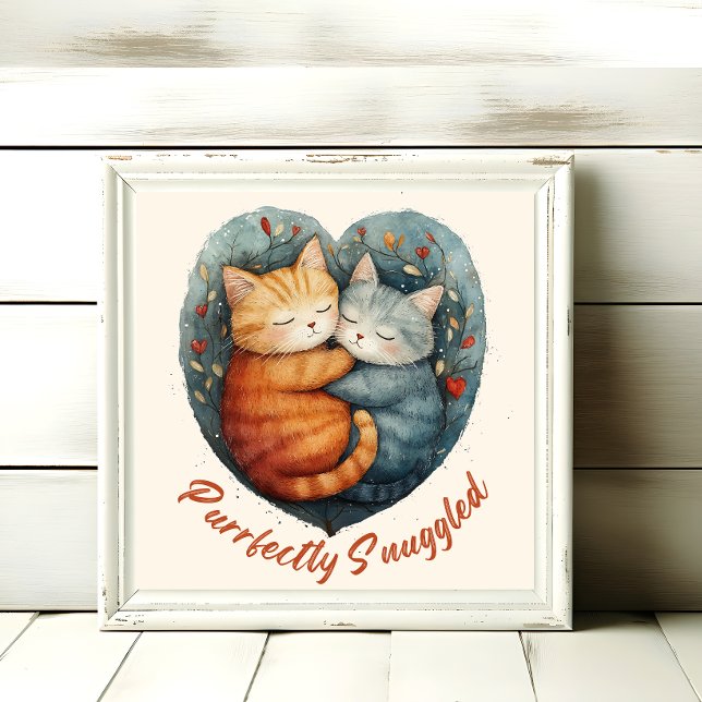 Purrfectly Snuggled Kittens Poster Wall Art (Creator Uploaded)