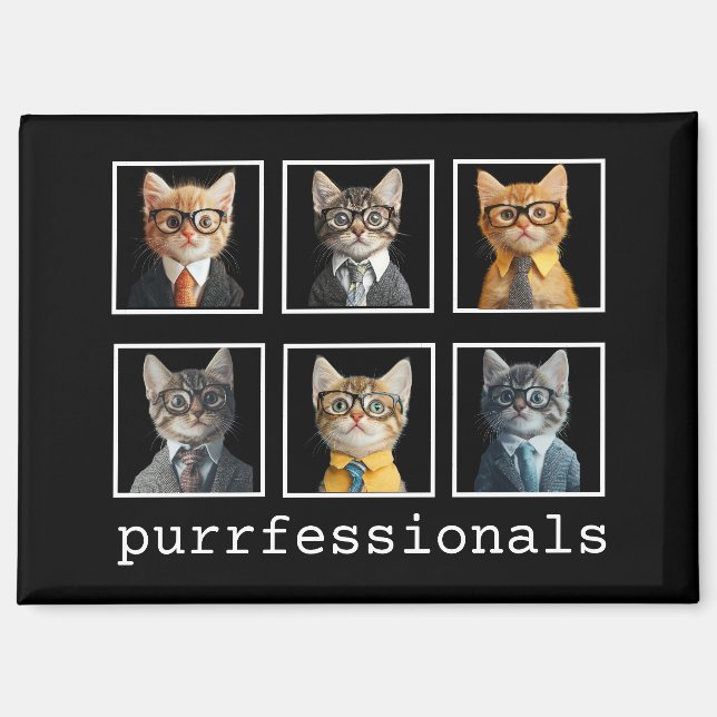 Purrfessionals Cats in Suits Magnet (Front)