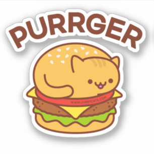 PURRGER Cat Sticker - Cat Burger