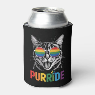 Purride Cat Gay Lesbian Rainbow LGBTQ Ally Pride Can Cooler