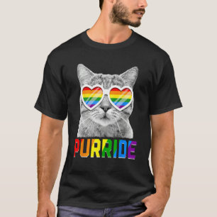 Purride  Cat  LGBT Rainbow Gay Pride Support LGBTQ T-Shirt