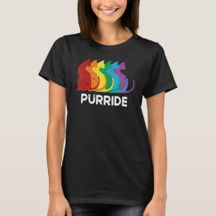 Purride Cat Pride Ally LGBT Community Rainbow Prid T-Shirt