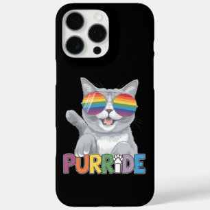 Purride Cat Sunglasses Gay Pride Rainbow LGBTQ iPhone 16 Pro Max Case