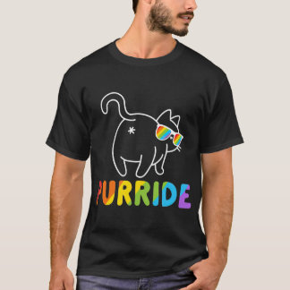 Purride  Funny Cat Gay LGB Pride  Women Men T-Shirt