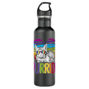 Purride LGBT Gay Pride Cat LGBTQ Pride Month 2019  710 Ml Water Bottle