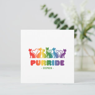 Purride – Rainbow Cat Silhouette LGBTQ+ Pride Pun