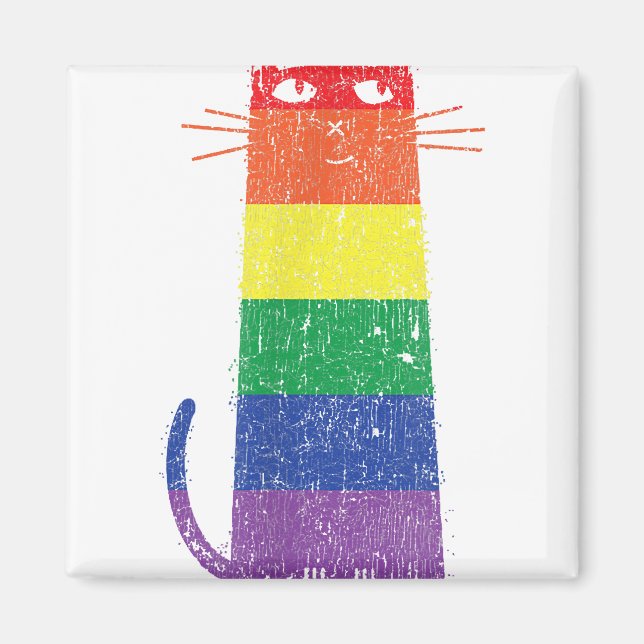 Purride Shirt LGBT Funny Gay Pride Cat Saying Grap Magnet (Front)