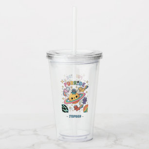 Purride Space Cats – Kawaii Astronaut Cats Acrylic Tumbler