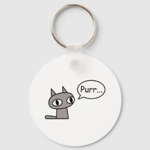 Purring Cat Keychain